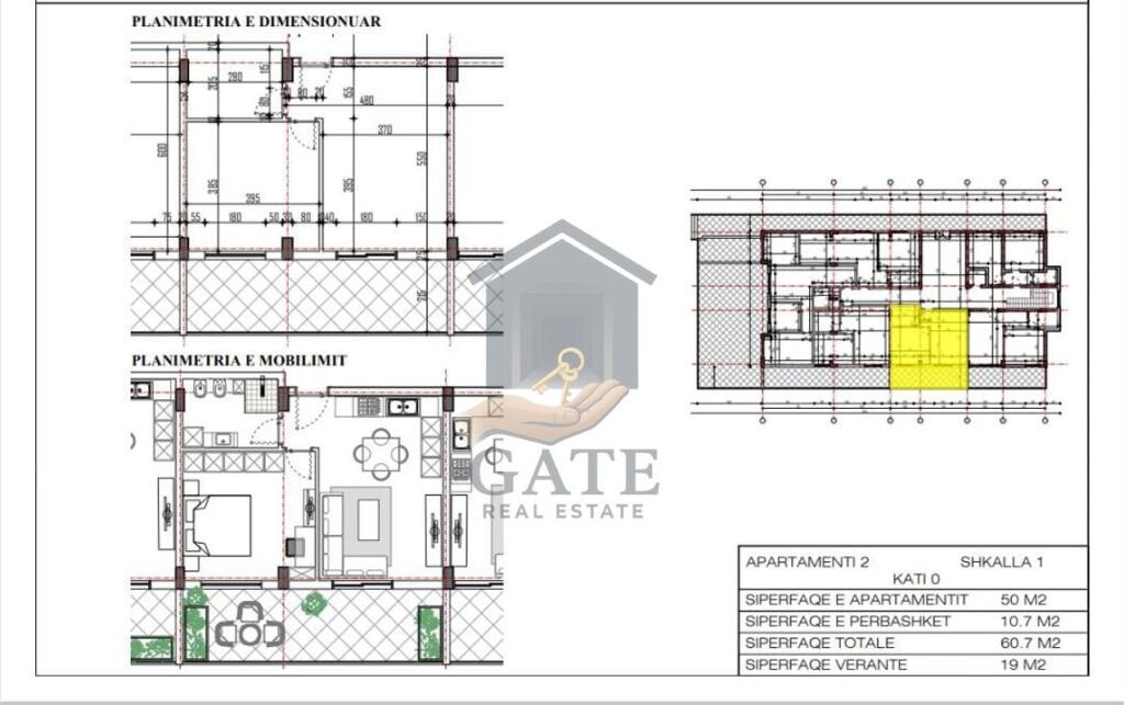 Shitet, Apartament 1+1 Shkembi i Kavajes, Durres