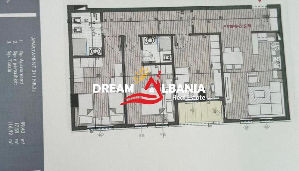 Apartament 3+1+2 Ne Shitje Te Univers City (ID 4131481)