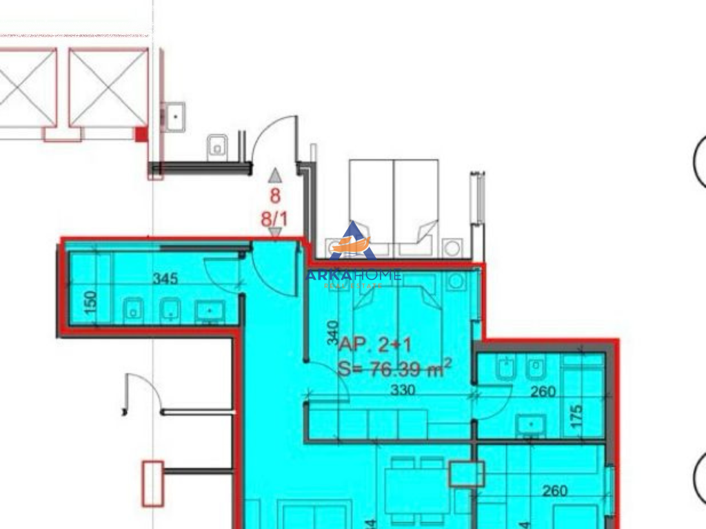SHITET APARTAMENT 2+1+BALLKON "PRANE BURGUT TE GRAVE,ALI DEMI" 138000 EURO