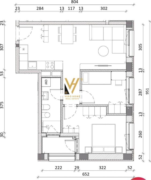 FOR SALE APARTMENT 2+1+BLK AT KADIU COMPLEX, ALI DEMI 117,000 EURO