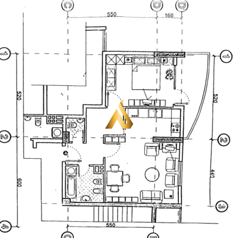 SHITET APARTAMENT 1+1 – ISH STACIONI I TRENIT, TIRANË