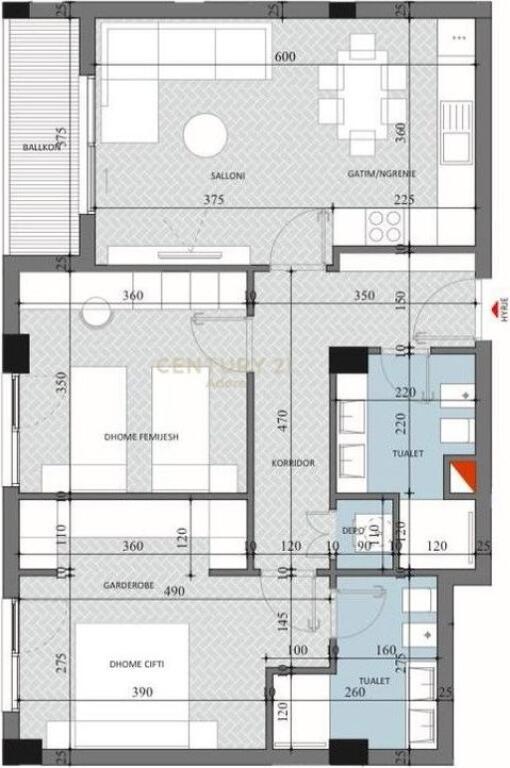 SHITET APARTAMENT 2+1+2 – Rezidenca DIELLON APARTMENTS 2, PASKUQAN!