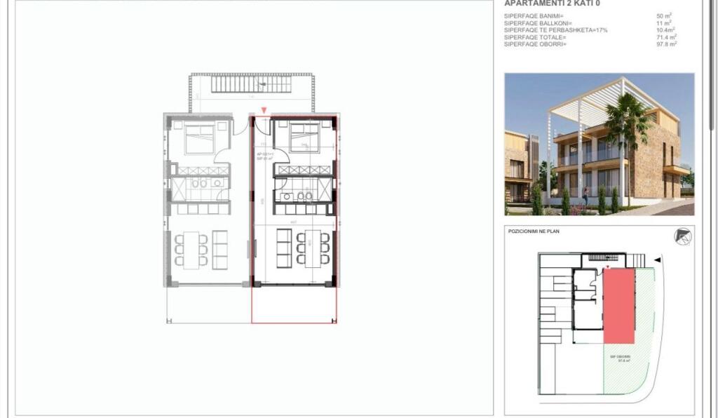 SHITEN 2 APARTAMENTE 1+1 DHERMI 550.000 EURO