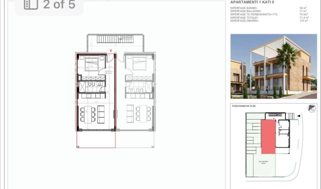 SHITEN 2 APARTAMENTE 1+1 DHERMI 550.000 EURO