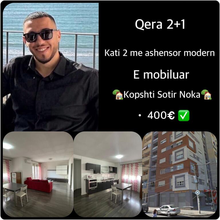🏡 APARTMENT FOR RENT 2+1 (Near Sotir Noka Kindergarten, Durres) ☎️ 069 378 0684  💰 Price: 400€ net