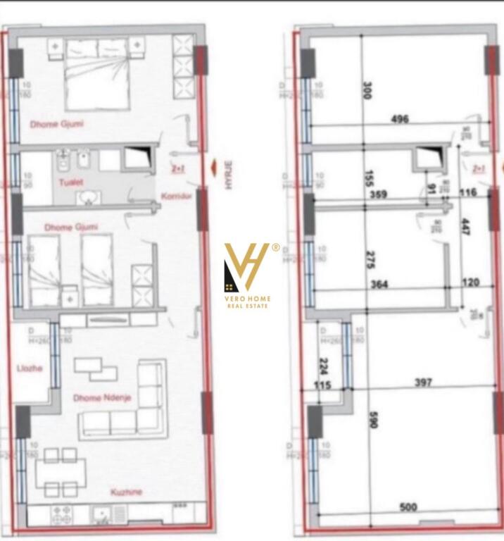 VENDESI APPARTAMENTO 2+1+BLK A JORDAN MISJA 235.000 EURO