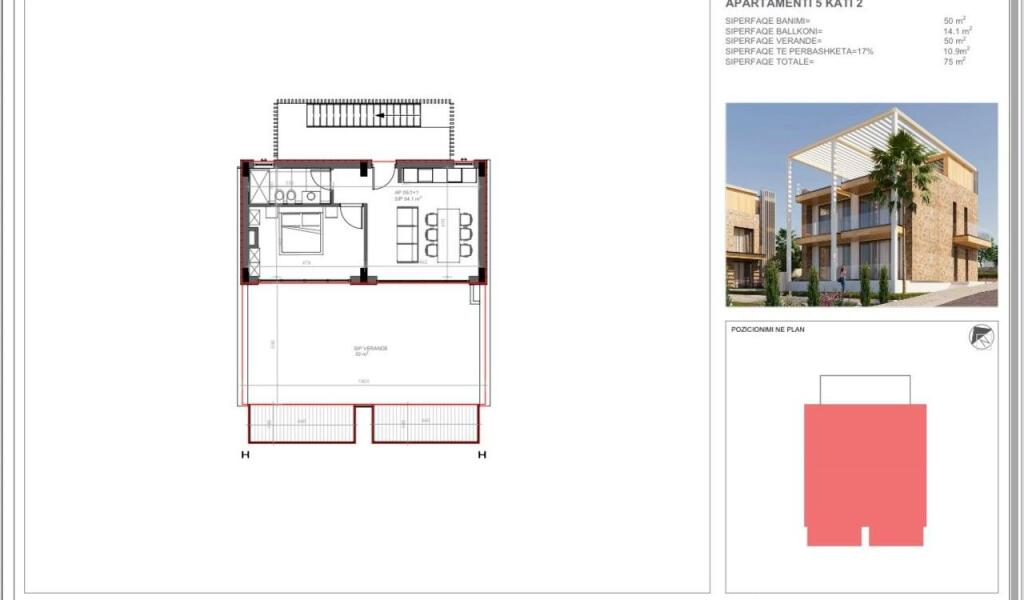 FOR SALE APARTMENT 1+1 DHERMI 500,000 EURO