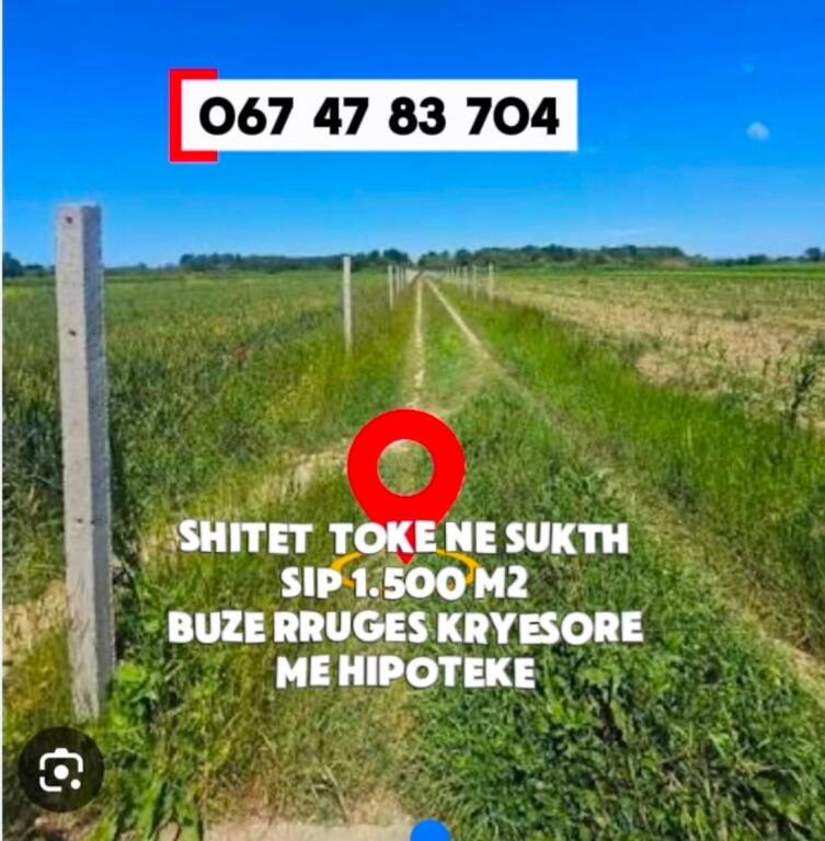 💥 Toke Në  Shitje Me HIPOTEKE Ne Sukth –  Durres , Buze Rruge   – Mundësi e Artë Investimi 🔥