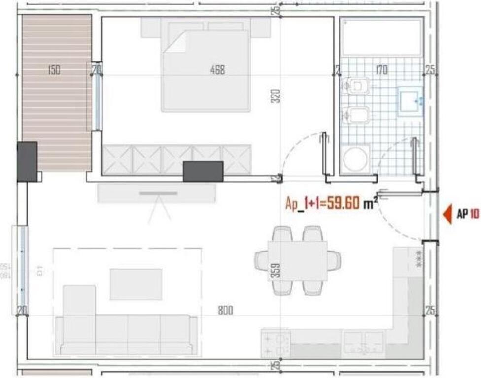 APARTMENT 1+1 FOR SALE IN PASKUQAN