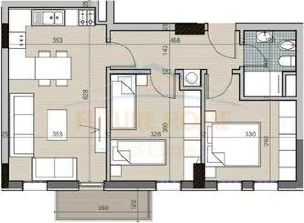 Shitet, Apartament 2+1, Kompleksi Univers City, Qtu.