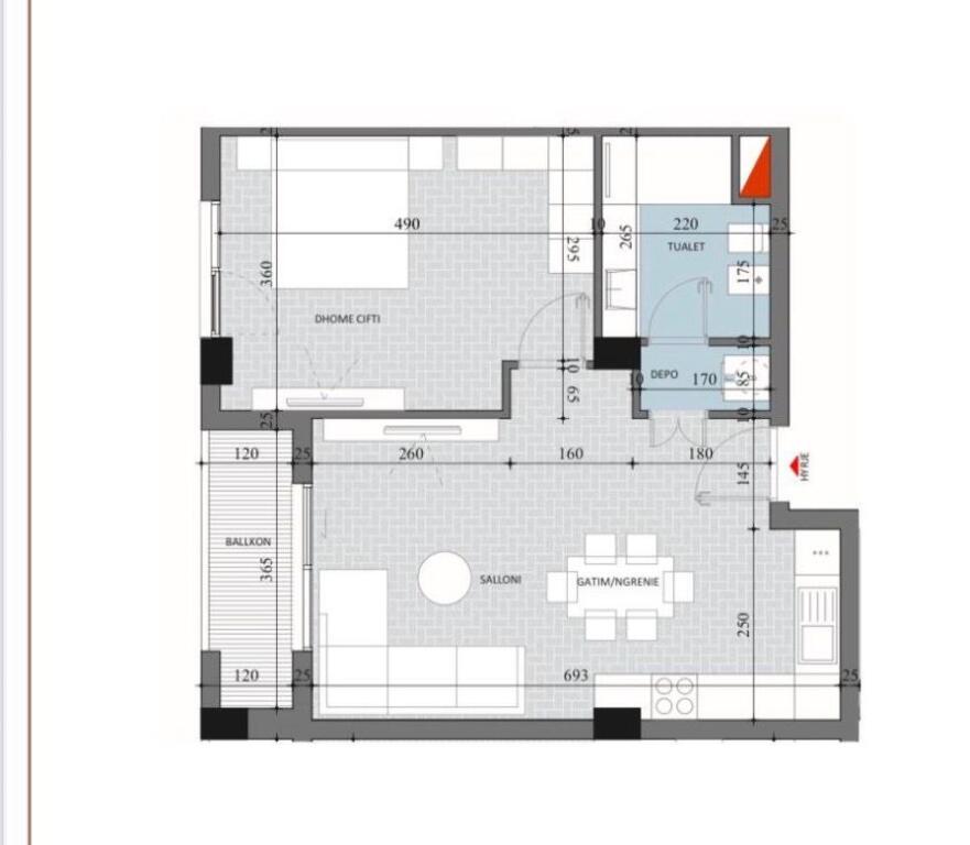 ✨Shitet Apartament 1+1 + Ballkon | 📍Diellon 2 Residence, Paskuqan