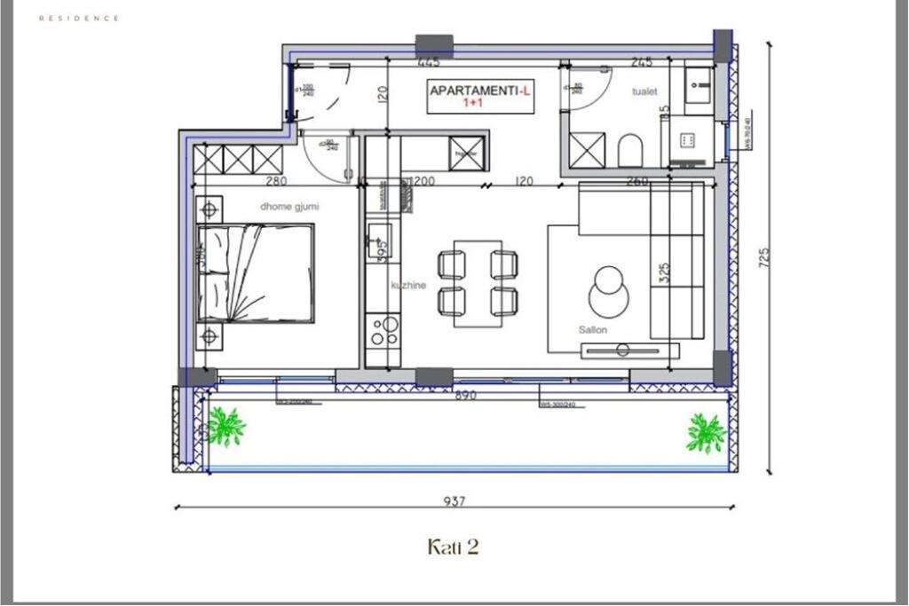 APARAMENT 1+1 PER SHITJE NE FARKE