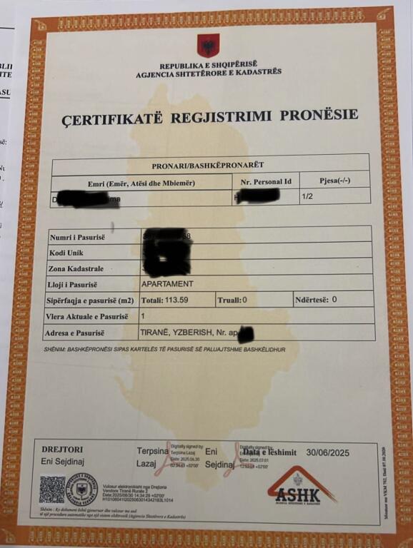 💥VENDESI APPARTAMENTO TIPOLOGIA 2+1+ 1 CON SUPERFICIE M² , . VIA REXHEP SHALA , TIRANA ALBANIA 🔥