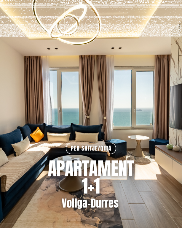 Apartament 1+1 në shitje & qira – Vollga, Durrës 🌊