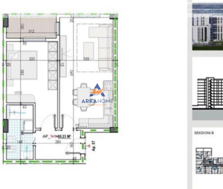 FOR SALE APARTMENT 1+1+BALCONY "KAMEZ , MEHILLAJ RESIDENC" 56,280 EURO
