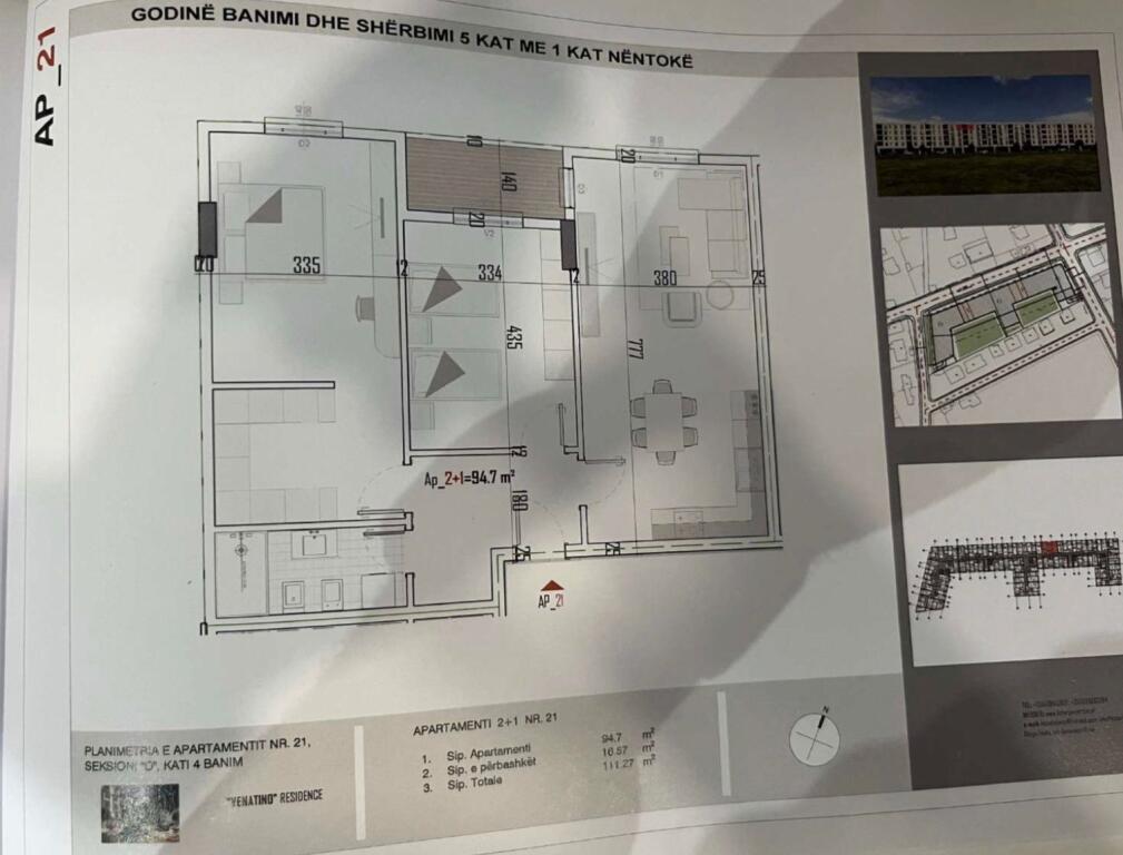 SHITET APARTAMENT 2+1 KAMEZ 8,950,000 LEKE