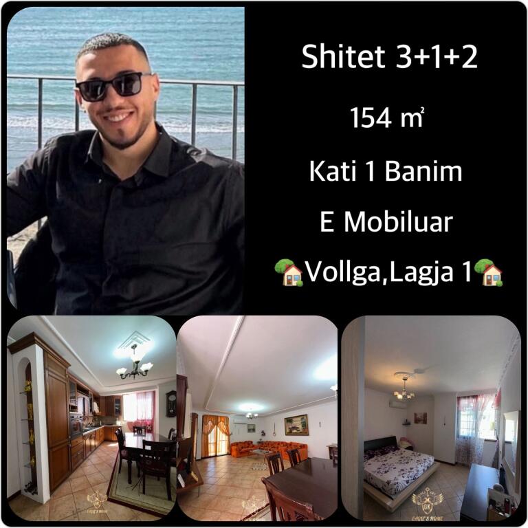 SHITET APARTAMENTI  • 3+1+2 + 2 Ballkone 📍 Adresa: Vollga,Mema House • Sipërfaqja: 154 m²