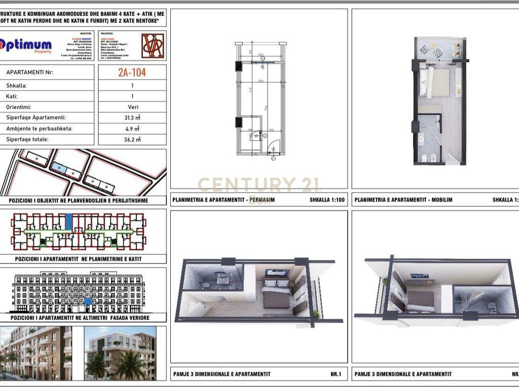 SALES HAVE STARTED AT ADRIA RESIDENCE IN QERRET! POSSIBILITY OF PAYMENT IN INSTALLMENTS! 52,490 € Total Area 36m2