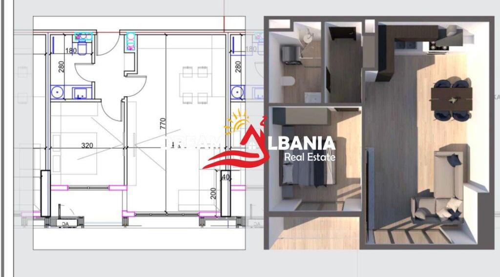 VENDESI Appartamento 1+1 vicino a Via Kosovarve, Tirana ( ID: 41111197)