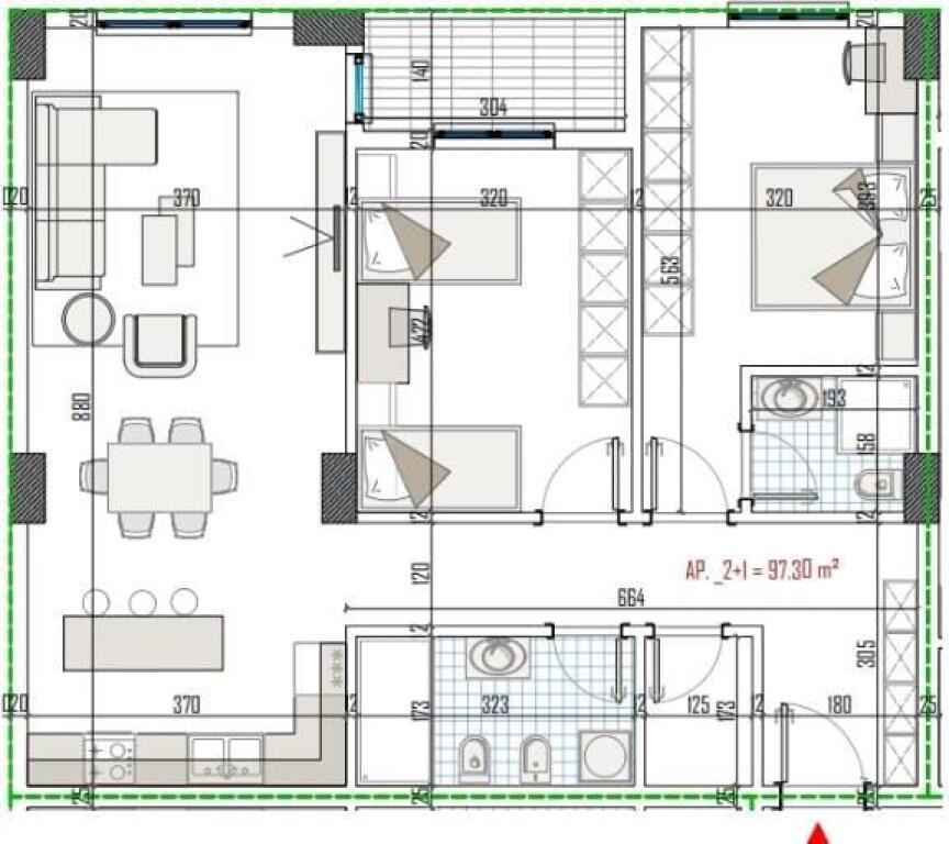 Apartament 2+1 ne Shitje ne Paskuqan , Pran Unazes se Madhe