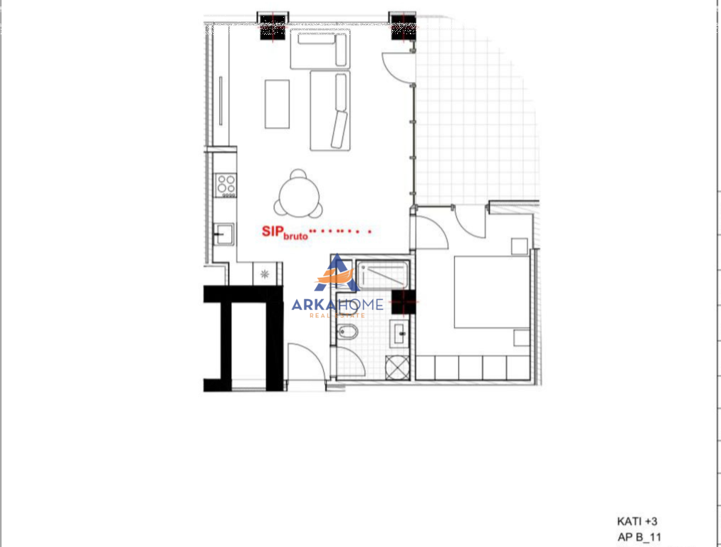 VENDESI APPARTAMENTO 1+1 "URBAN GATE" 117600 EURO
