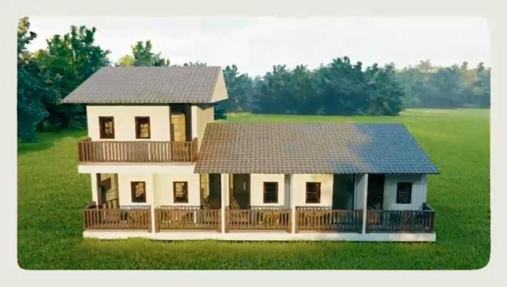 Bujtine 122 metra 6 dhoma 6 tualete ndertuar me dru 22 metra 80 eu