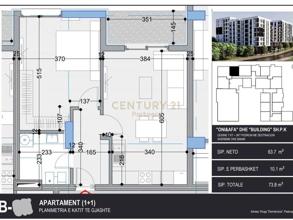 SHESIM APARTAMENT 1+1 TEK BELFIORE RESIDENCE II, Paskuqan!