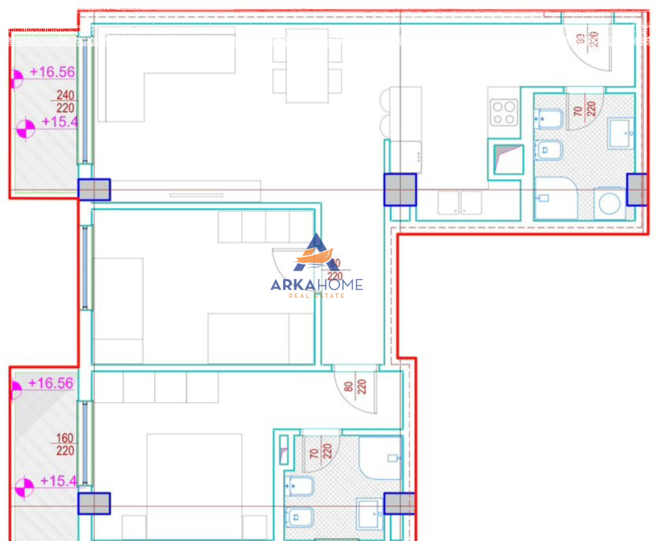 FOR RENT APARTMENT 2+1+2 BALCONIES "RRUGA E BARRIKADAVE" 80000 LEKE