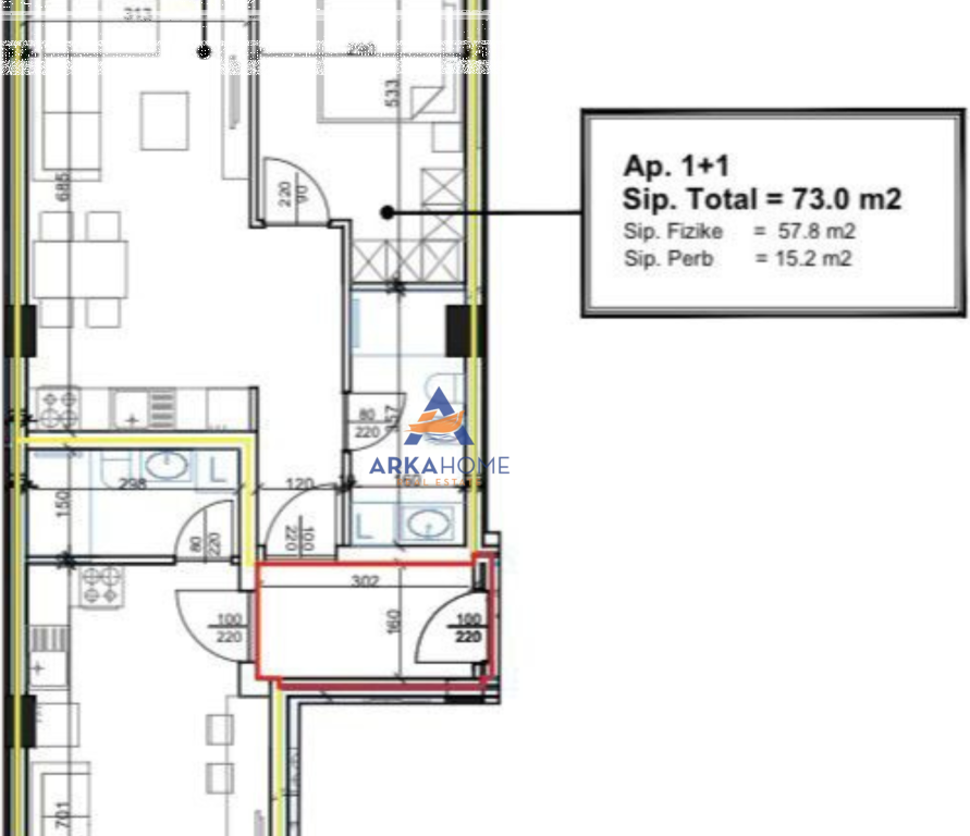 FOR SALE APARTMENT 1+1 "LAPRAKË – DRITAN HOXHA STREET" 125000 EURO
