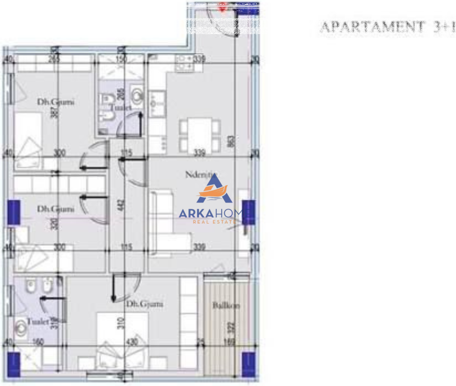 SHITET APARTAMENT 3+1 "RRUGA BARDHYL, PËRBALLË OSLOS" 162000€
