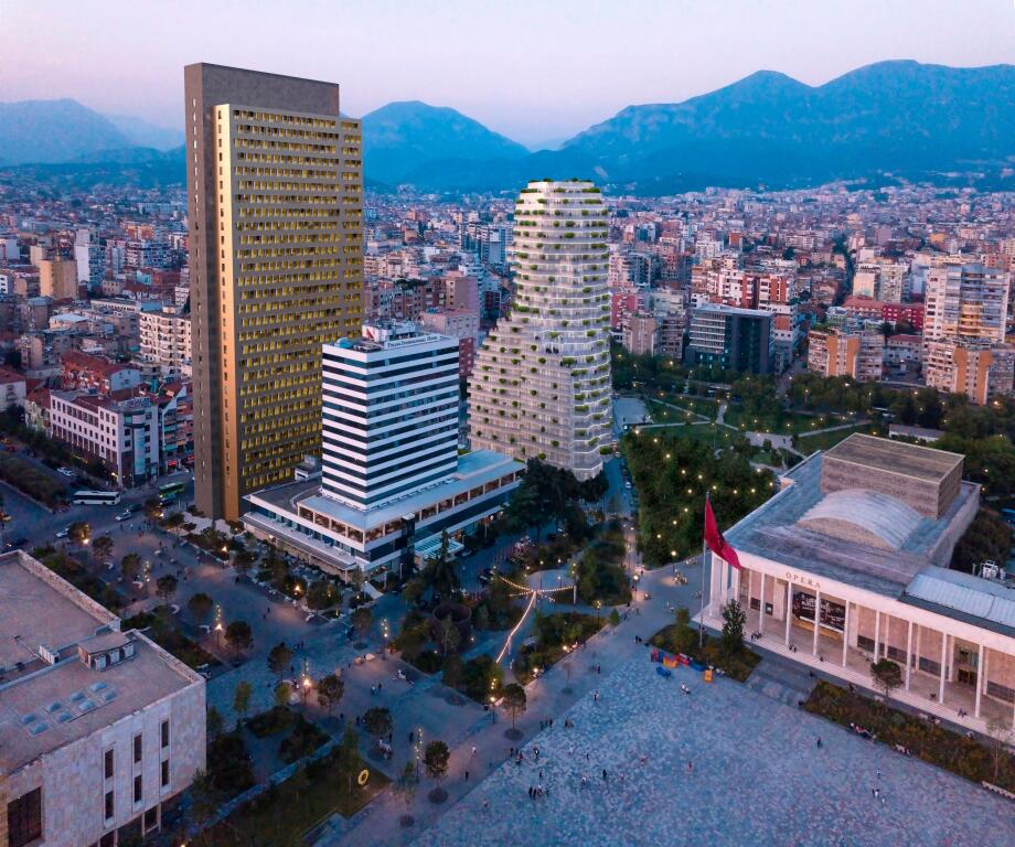 Shitet, Apartament 1+1+2 Tirana Rock ,Qender, Tirane