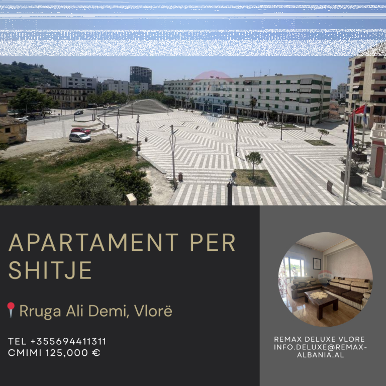 Apartament 2+1+2 për Shitje  Vlorë, Rruga Ali Demi 