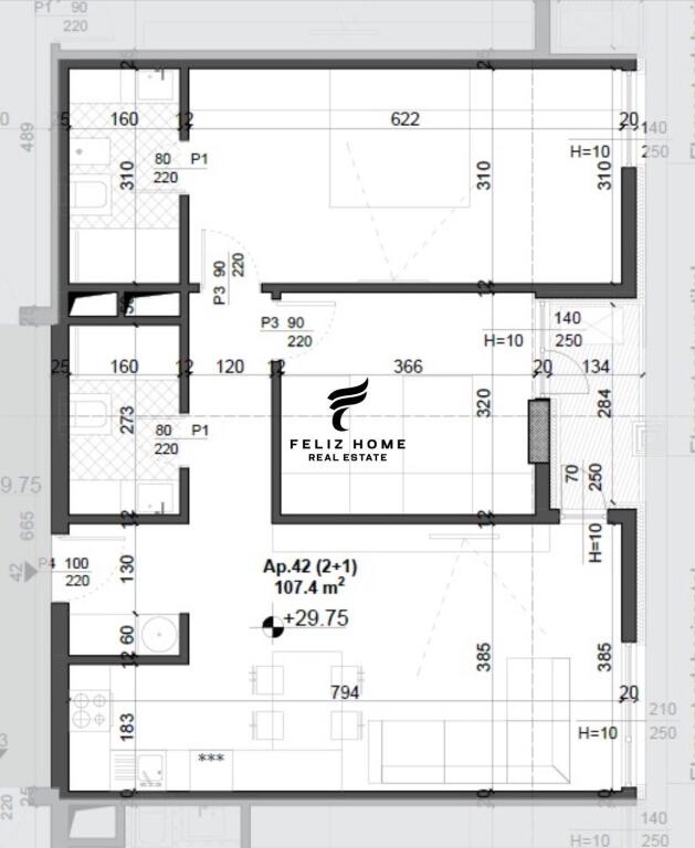 FOR SALE APARTMENT 2+1 FORMER AVIATION FIELD 157,000 EURO