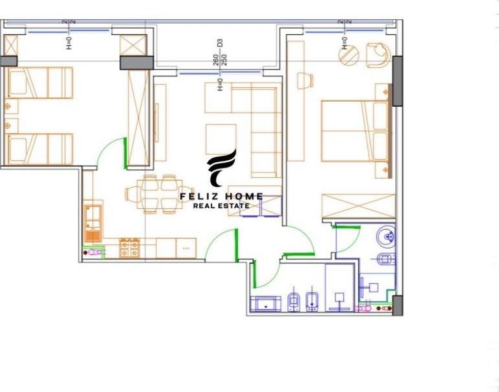 SHITET APARTAMENT 2+1 GOLEM 128.592 EURO