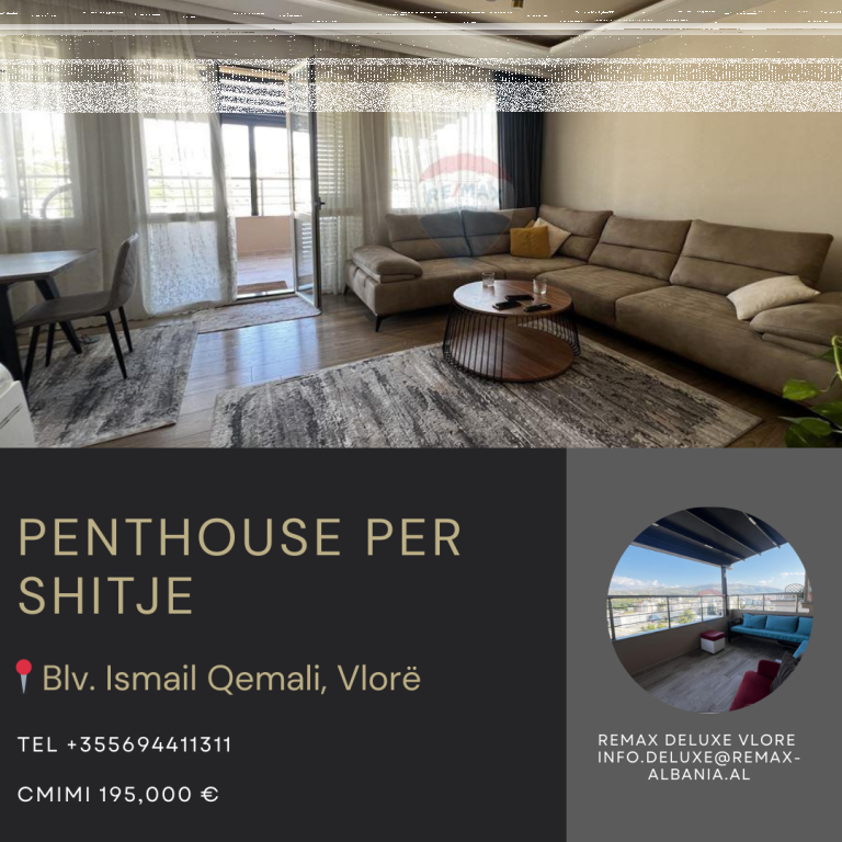  PENTHOUSE 2+1 PËR SHITJE ,BULEVARDI KRYESOR, VLORË
