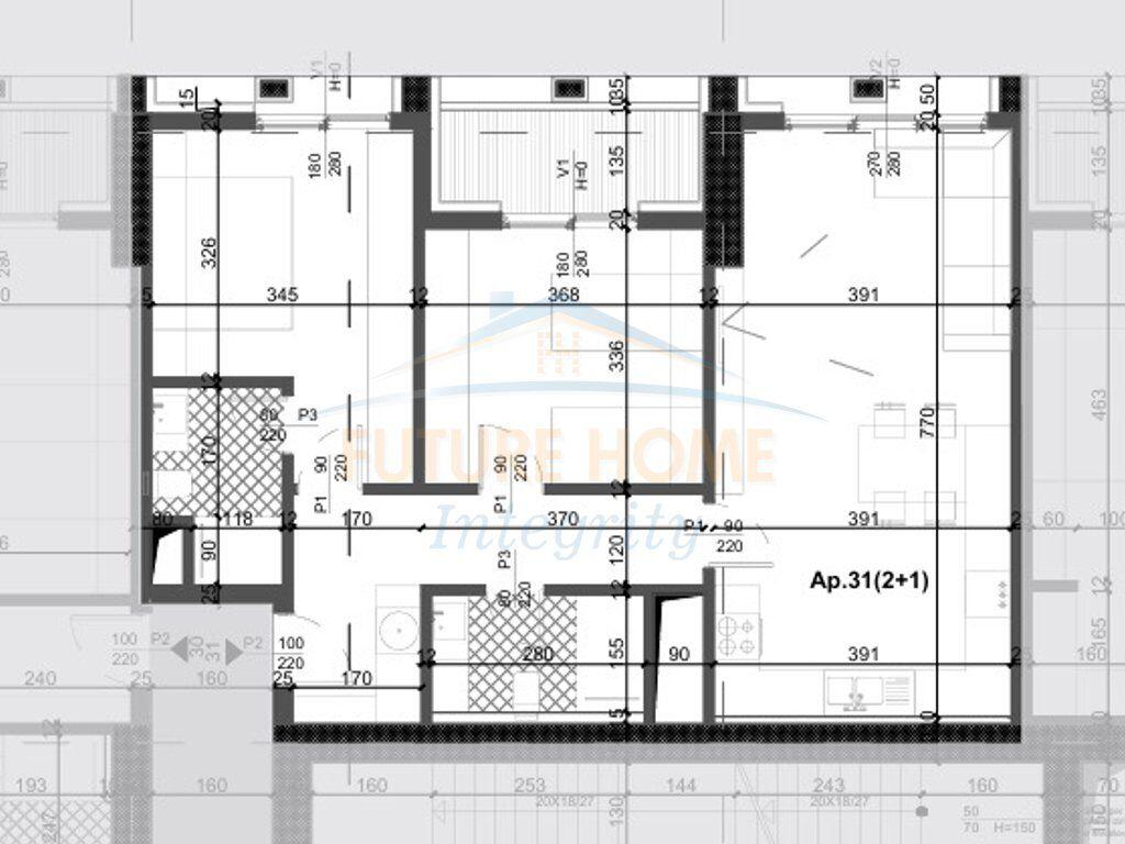Shitet, Apartament 2+1+2, Filigree Tower, Tiranë.