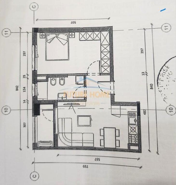 Apartment 1+1 for sale, Kaimi Complex, Ali Demi, Tirana