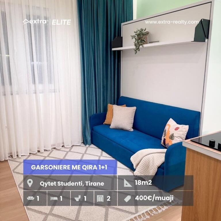 Jepet me Qira Garsoniere Qytet Studenti, Tiranë