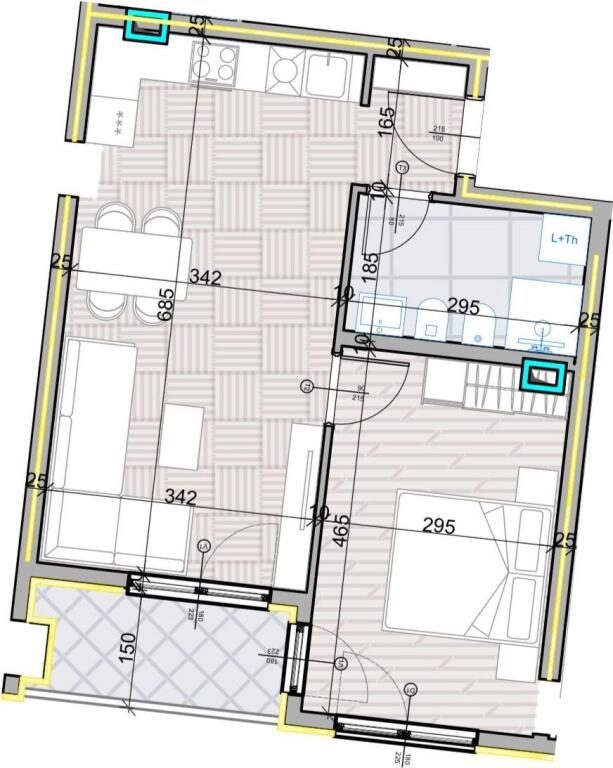 OKAZION APARTAMENT 1+1 RESIDENCA ALUNA PASKUQAN, TIRANE