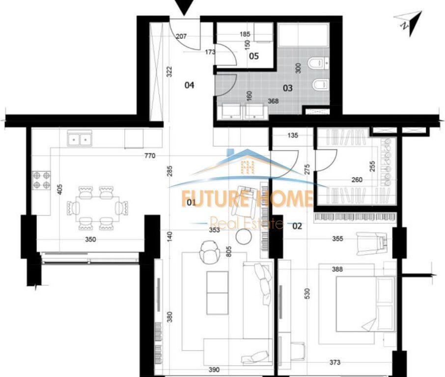 For sale, Apartment 1+1, Elbasan Street, DownTown 1