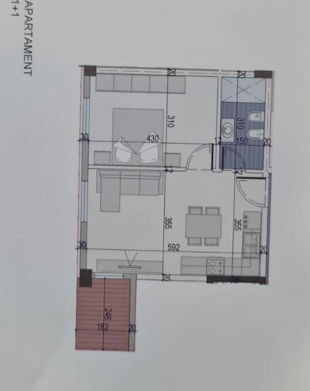 Apartment 1+1 for sale at Dogana