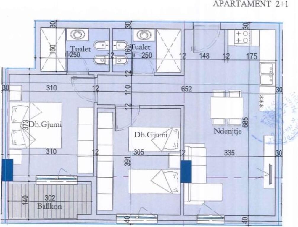 Apartment 2+1+2 for sale Tirana Entry II Former Customs