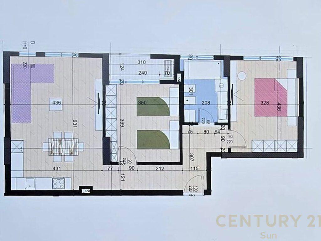 Shitet Apartament 2+1 tek Shkolla e Kuqe – Kati i 4-të Teknik