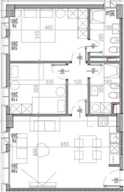 SHITET APARTAMENT 2+1 RIVER SIDE RESIDENCE 185.300 EURO