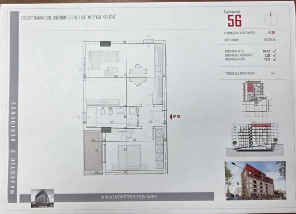 Shitet 1+1,ne paskuqn ne faze karabinaje,68000 euro