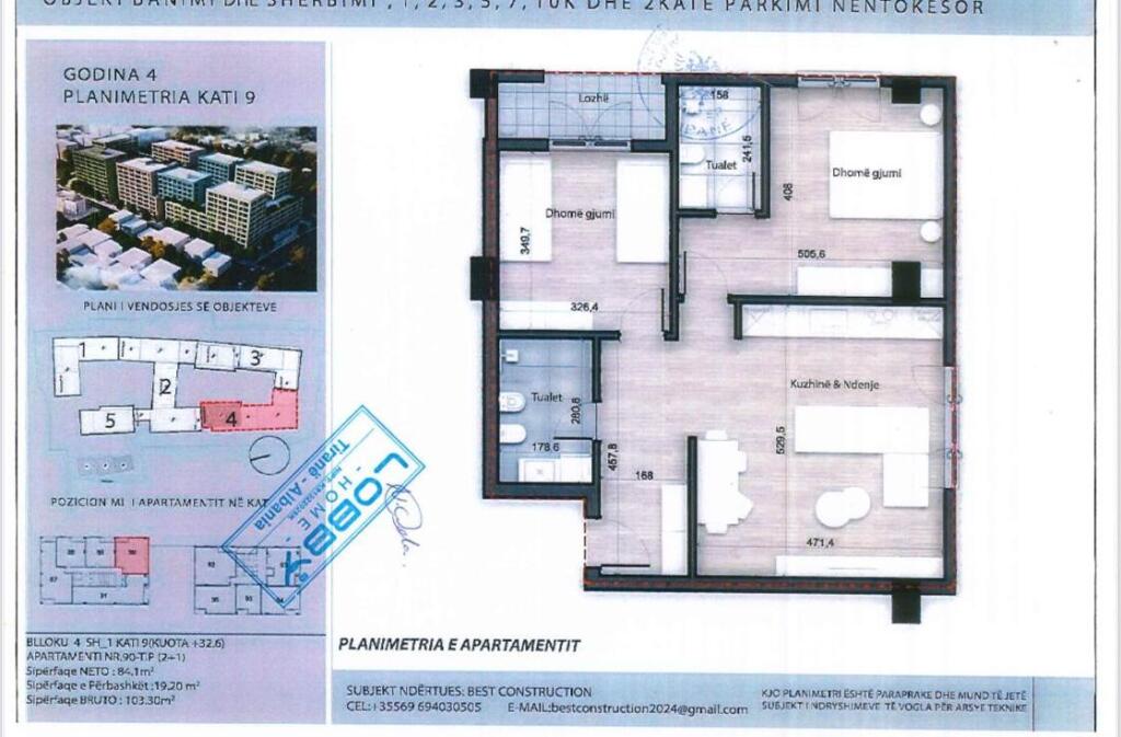 💥SHITET APARTAMENT 2+1+2 – Rruga Kokonozëve, Porcelan / Kinostudio!