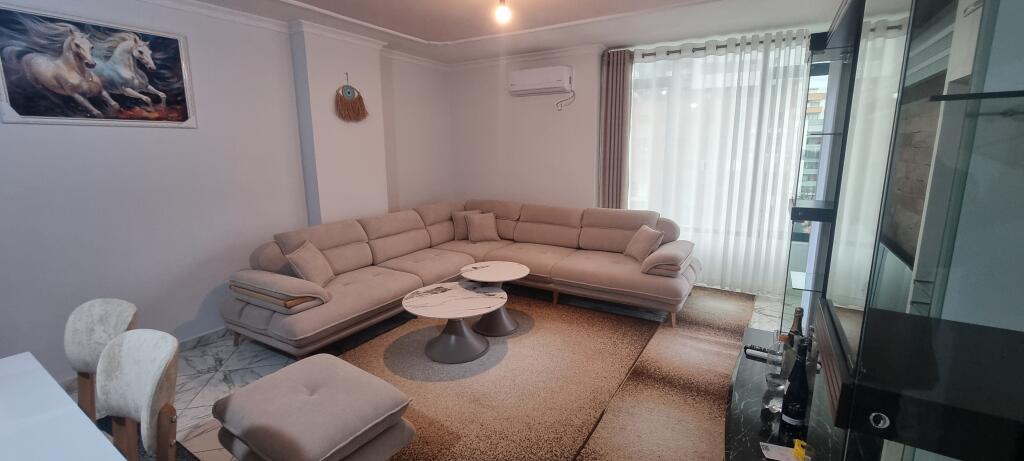 Yzberisht Apartment 2+1 furnished for rent, with an area of 100 m², located on the 5th floor of a well-maintained building, on Besim Alla street.