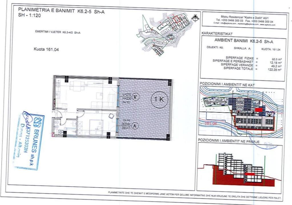 💥APPARTAMENTO 1+1 CON VERANDA IN VENDITA – KODRA E DIELLIT 2, Tirana!