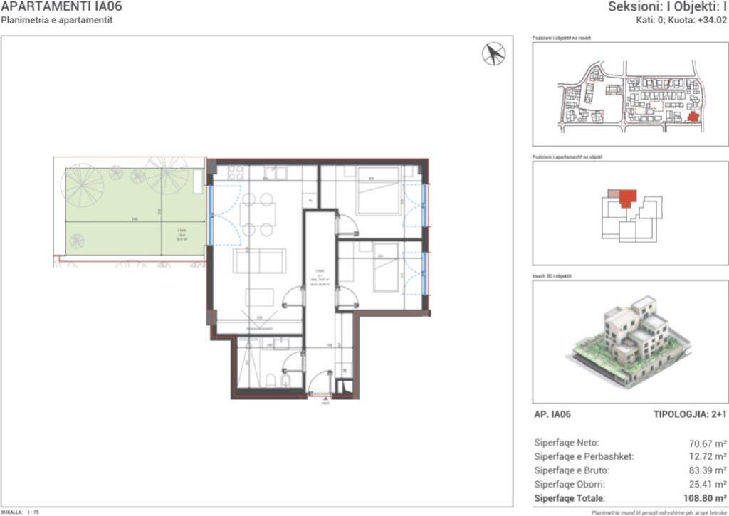 💥 OKAZION- APARTAMENT 2+1 + VERANDË PËR SHITJE – VILLAGE SQUARE, DHËRMI!
