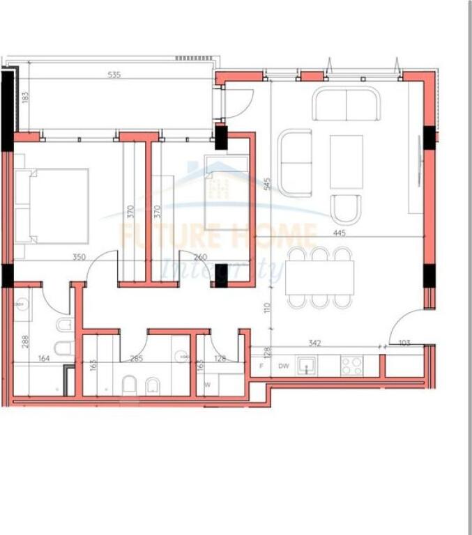 Shitet, Apartament 2+1+2+Post Parkimi, Maison De La Terre Residence, Tiranë.